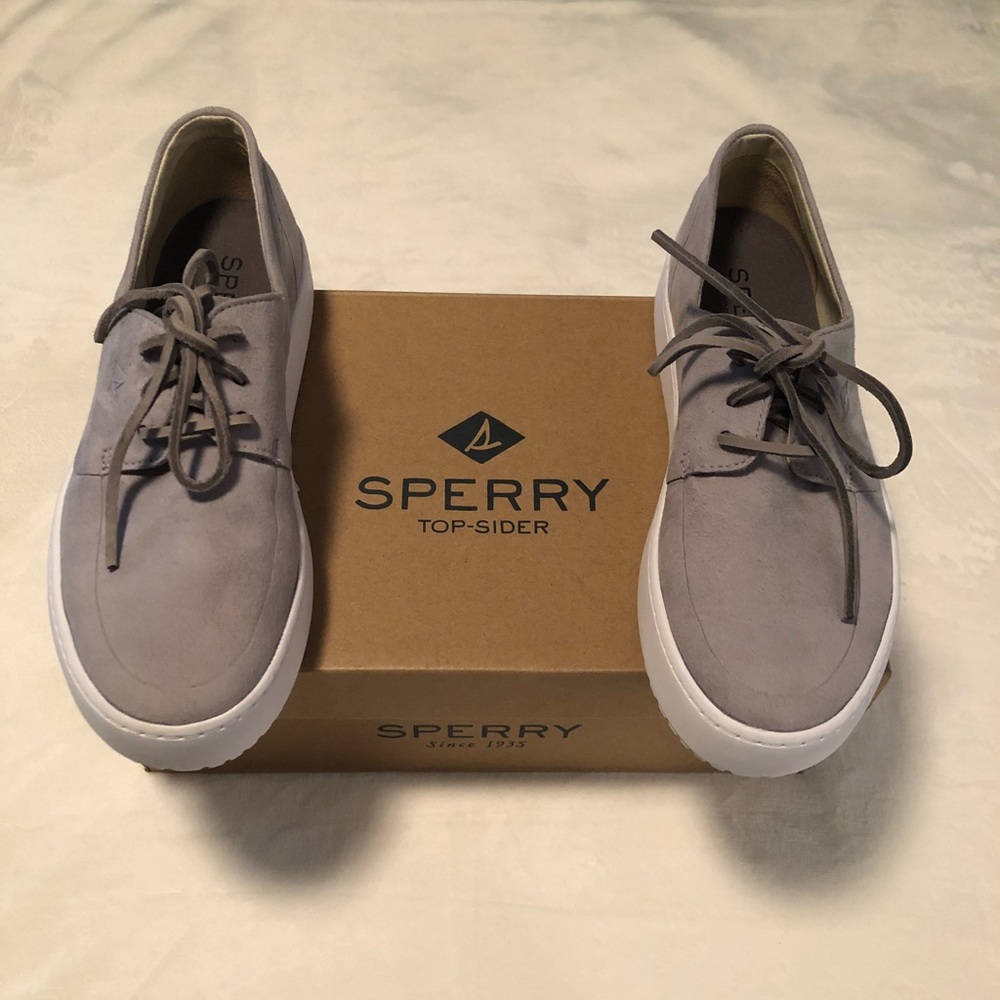 Men’s Shoes By Sperry, Grey Suede, Various Sizes